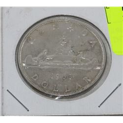 1963 CANADIAN SILVER ONE DOLLAR