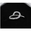 Image 1 : 18K WHITE GOLD PLATED SWAROVSKI CRYSTAL SWIRL RING