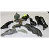 Image 1 : LOT OF 10 SOAPSTONE CARVINGS
