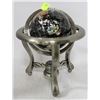 Image 1 : ORNAMENTAL GLOBE WITH METAL,MINERALS AND GEMSTONES
