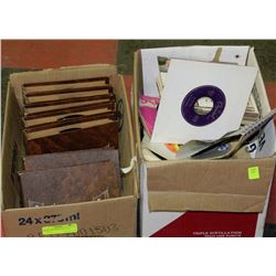 2 BOXES OF 45 SPEED RECORDS