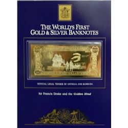 GENUINE 23K GOLD&SILVER ANTIGUA & BARBUDA ,THE
