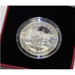 2013 FINE SILVER RCM ISSUED OH CANADA $10 CARIBOU