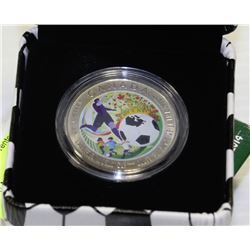 2014 FIFA WORLD CUP RCM ISSUED 25 CENT COIN