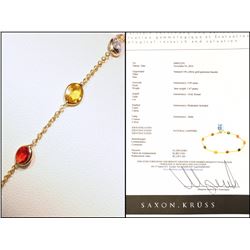 #2-14K GOLD SAPPHIRE(3.0CT)BRACELET