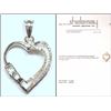 Image 1 : #5-STERLING SILVER DIAMOND HEART -SHAPED PENDANT