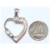 Image 2 : #5-STERLING SILVER DIAMOND HEART -SHAPED PENDANT