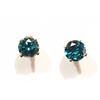 Image 4 : #7-14K GOLD BLUE DIAMOND 0.40CT EARRINGS