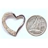 Image 2 : #10-STERLING SILVER DIAMOND HEART-SHAPED PENDANT