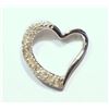 Image 4 : #10-STERLING SILVER DIAMOND HEART-SHAPED PENDANT