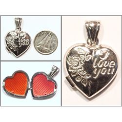 #13-10K GOLD "I LOVE YOU" HEART SHAPED LOCKET