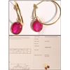 Image 1 : #14-14K GOLD RUBY (6.30CT) HOOP EARRINGS