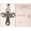 Image 1 : #17-STERLING SILVER BLUE DIAMOND CROSS PENDANT