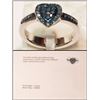 Image 1 : #21-STERLING SILVER BLUE DIAMOND HEART-SHAPED RING