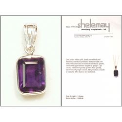#23-14K GOLD AMETHYST PENDANT