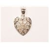 Image 4 : #24-STERLING SILVER DIAMOND HEART-SHAPED PENDANT