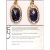 Image 1 : #28-STERLING SILVER GOLD PLATED SAPPHIRE EARRINGS