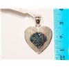Image 3 : #29-STERLING SILVER BLUE DIAMOND HEART-SHAPE