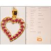 Image 1 : #30-18K GOLD RUBY (0.78CT)HEART-SHAPED PENDANT