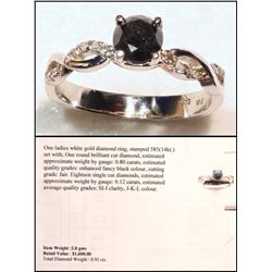 #31-14K GOLD BLACK DIAMOND RING