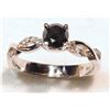 Image 2 : #31-14K GOLD BLACK DIAMOND RING