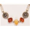 Image 2 : #32-STERLING SILVER QUARTZ & CITRINE NECKLACE