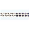 Image 3 : #35-STERLING SILVER SAPPHIRE (7.7CT) NECKLACE