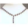 Image 4 : #35-STERLING SILVER SAPPHIRE (7.7CT) NECKLACE