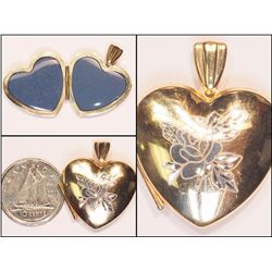 #37-10K GOLD HEART SHAPED LOCKET