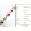 Image 1 : #39-STERLING SILVER SAPPHIRE,EMERALD,RUBY BRACELET