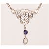 Image 2 : #40-10K GOLD SAPPHIRE NECKLACE