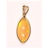Image 1 : #45-14K GOLD OPAL AND DIAMOND PENDANT
