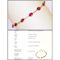 #46-14K GOLD RUBY (9.0CT) BRACELET