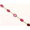 Image 2 : #46-14K GOLD RUBY (9.0CT) BRACELET