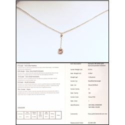#49-14 GOLD PINK DIAMOND (0.57CT) NECKLACE
