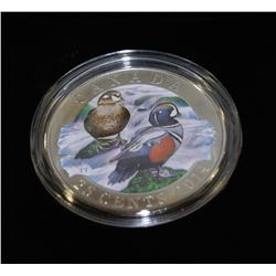 2014 COLOURED RCM ISSUED HARLEQUIN DUCK 25 CENT