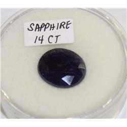 GENUINE 14CT BLUE SAPPHIRE GEMSTONE