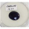 Image 1 : GENUINE 14CT BLUE SAPPHIRE GEMSTONE