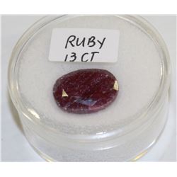 GENUINE 13CT RED RUBY GEMSTONE