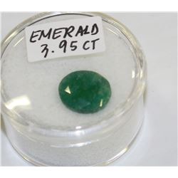 GENUINE 3.95CT GREEN EMERALD GEMSTONE
