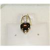 Image 1 : 10K GOLD SMOKEY TOPAZ HEART SHAPED PENDANT