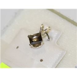 STERLING SILVER SMOKEY QUARTZ PENDANT