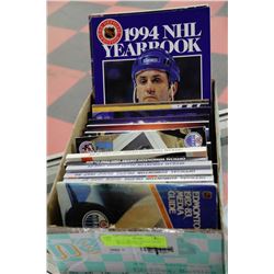 BOX OF 1982-2003 OFFICIAL OILERS PROGRAM GUIDES &