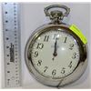 Image 1 : VINTAGE CHROME POCKET WATCH WALL CLOCK