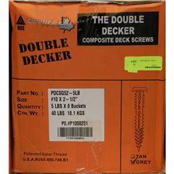 CASE OF COMPOSITE DECK SCREWS #10X2 1/2
