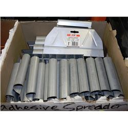 CASE OF ADHESIVE AND PUTTY SPREADERS