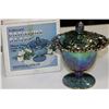 Image 1 : CARNIVAL GLASS FILIGREE EDGE CANDY BOX IN BOX