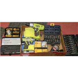 RYOBI 18 VOLTS LITHIUM CORDLESS DRILLS/CHARGER