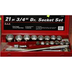 21 PC 3/4" DR. SOCKET SET