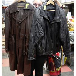 PAIR OF LEATHER JACKETS - SIZE XL